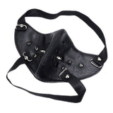 Maxbell Steampunk Punk Rock Biker Gothic PU Leather Rivet Half-face Mask Masquerade