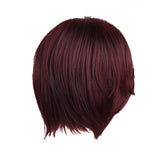 Maxbell 16 Inches Women Straight Short Layered Synthetic Hair Bob Wigs With Cap Red