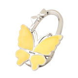 Maxbell Butterfly Rhinestone Folding Handbag Tote Table Holder Yellow