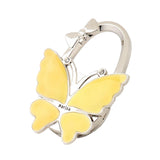 Maxbell Butterfly Rhinestone Folding Handbag Tote Table Holder Yellow