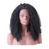 Maxbell Fashion Lace Front Wigs for Black Women Soft Fiber Synthetic Hair Afro Kinky Curly Wigs Heat Resistant Daily Party Wear 24 Inches