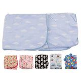 Maxbell Newborn Baby Berber Fleece Blanket Bedding Set Unisex White Elephants