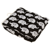 Maxbell Newborn Baby Berber Fleece Blanket Bedding Set Unisex White Elephants