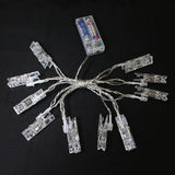 Maxbell Phote Clip String Light Strip Lamp 10-LED Wedding Christmas Decor White