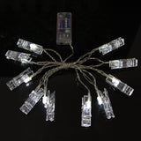 Maxbell Phote Clip String Light Strip Lamp 10-LED Wedding Christmas Decor White