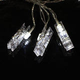 Maxbell Phote Clip String Light Strip Lamp 10-LED Wedding Christmas Decor White