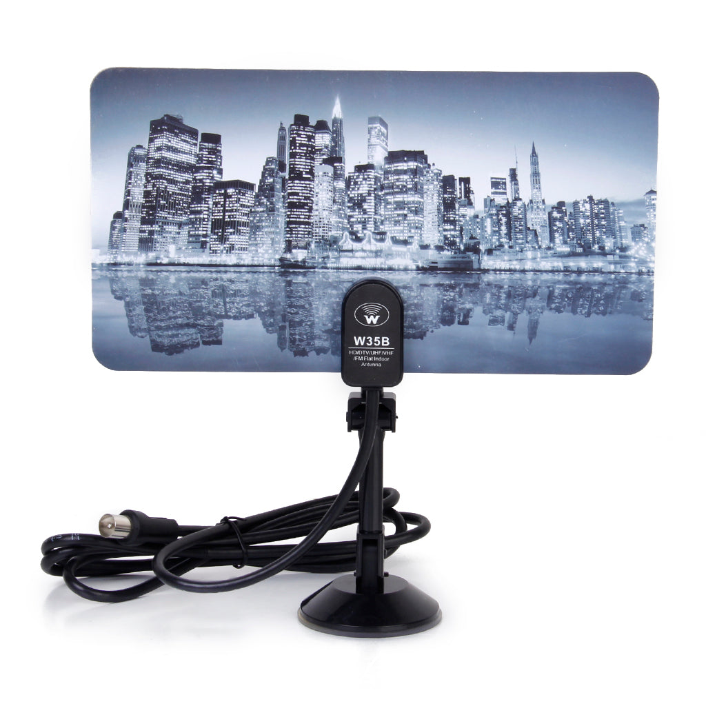 Maxbell Digital TV Antenna 35dBi TV DTV HD Signal Flat Indoor Antenna 360 ° - City Night