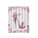 Maxbell Waterproof Polyester Bathroom Shower Sheer Curtain Panel w/Hook High-heel