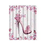 Maxbell Waterproof Polyester Bathroom Shower Sheer Curtain Panel w/Hook High-heel