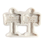 Maxbell Merry Christmas Silicone Mould Fondant Cake Mold for Sugar Craft Cake Decoration