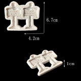 Maxbell Merry Christmas Silicone Mould Fondant Cake Mold for Sugar Craft Cake Decoration