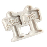 Maxbell Merry Christmas Silicone Mould Fondant Cake Mold for Sugar Craft Cake Decoration