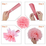 Maxbell Set of 20pcs Tissue Paper Flowers Pom Poms Tassels Paper Garland Party Decora
