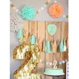 Maxbell Set of 20pcs Tissue Paper Flowers Pom Poms Tassels Paper Garland Party Decora