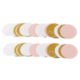 Maxbell Set of 20pcs Mixed Tissue Paper Flowers Balls Tassels Paper Garland Party Decora Gold Pink Beige