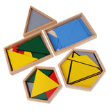 Maxbell Montessori Educational Learning Wooden Toy - Constructive Triangles Matching