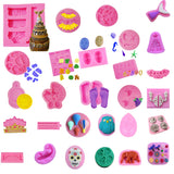 Maxbell 3D Shell Pattern Princess Silicone Fondant Mould Cake Ice Paste Mold Tool Pink