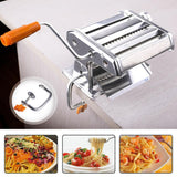 Maxbell Stainless Steel 2-Cutting Dies Pasta Lasagne Spaghetti Maker Machine Cutter