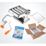 Maxbell Stainless Steel 3-Cutting Dies Pasta Lasagne Spaghetti Cutter Machine Manual Pasta Noodles Maker 3-in-1