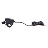 Maxbell Motorcycle Dual USB Cable Charger Adapter Ports Power Socket with LED Indicator for Cell Phone Tablet GPS