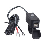 Maxbell Motorcycle Dual USB Cable Charger Adapter Ports Power Socket with LED Indicator for Cell Phone Tablet GPS