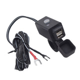 Maxbell Motorcycle Dual USB Cable Charger Adapter Ports Power Socket with LED Indicator for Cell Phone Tablet GPS