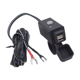 Maxbell Motorcycle Dual USB Cable Charger Adapter Ports Power Socket with LED Indicator for Cell Phone Tablet GPS