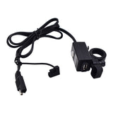 Maxbell 5V 2.1A Motorcycle USB Port Socket Kit SAE to USB Adapter Cable Phone Tablet GPS  Charger + LED Voltmeter