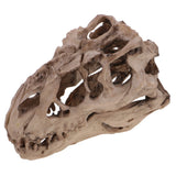 Maxbell 16cm Dinosaur Tyrannosaurus Rex Skull Resin Model Collectibles Aquarium Ornament Home Decor