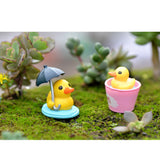 Maxbell 4 Pieces Micro Landscape Mini Resin Bonsai DIY Garden Decor Bucket Duckling