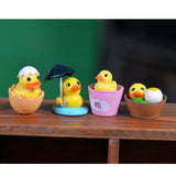 Maxbell 4 Pieces Micro Landscape Mini Resin Bonsai DIY Garden Decor Bucket Duckling