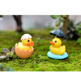 Maxbell 4 Pieces Micro Landscape Mini Resin Bonsai DIY Garden Decor Bucket Duckling