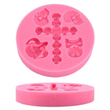 Maxbell Pink Skull Style Fondant Cake Mold Soap Mould Tool Muffin Baking Tray Pudding Pizza #3