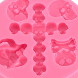 Maxbell Pink Skull Style Fondant Cake Mold Soap Mould Tool Muffin Baking Tray Pudding Pizza #3