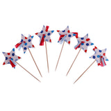 Maxbell 24 Pieces Star Flag Cake Topper Picks Wedding Baby Shower Birthday Decor