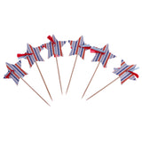 Maxbell 24 Pieces Star Flag Cake Topper Picks Wedding Baby Shower Birthday Decor