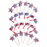 Maxbell 24 Pieces Star Flag Cake Topper Picks Wedding Baby Shower Birthday Decor