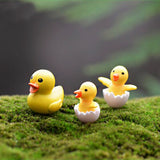 Maxbell Generic 10PCS Miniature Hatching Yellow Ducks for Dollhouse Landscape Garden Ornament