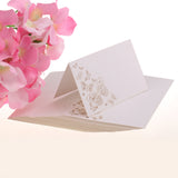 Maxbell 50pcs Hollow out Butterfly Wedding Christmas Baby Shower Party Invitation Card Table Place Name Cards Blank Cards