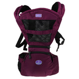 Maxbell Unisex Baby Hipseat  Carrier Backpack 5 In 1 Carry Ways Carrier Sling Purple