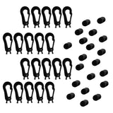 Maxbell 20 Pieces / Set 5mm Shock Cord Hook – Small Closed Plastic Heavy Duty Elastic Cord Ends For Assorted Applications