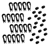 Maxbell 20 Pieces / Set 5mm Shock Cord Hook – Small Closed Plastic Heavy Duty Elastic Cord Ends For Assorted Applications