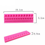 Maxbell 3 Strings Shells Silicone Cake Mold Fondant Mould Decor Ice Baking Tool DIY