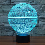 Maxbell 3D Illusion Acrylic Touch Decorating Lamp Light for Star War Multi-color