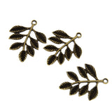 Maxbell 30pcs Antique Bronze Leaf Charms Pendant Lot Connector Jewelry DIY Craft