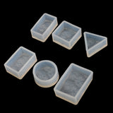 Maxbell 6 Pieces Jewelry Pendant Making Clear Silicone Mould Handmade Craft Tools