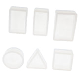 Maxbell 6 Pieces Jewelry Pendant Making Clear Silicone Mould Handmade Craft Tools