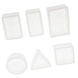 Maxbell 6 Pieces Jewelry Pendant Making Clear Silicone Mould Handmade Craft Tools