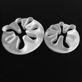 Maxbell 2 Piece Plastic Little Palms Cookie Cutter Mold Cake Decorating Tool Toppers White