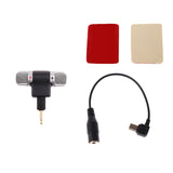 Maxbell 3.5mm Stereo Condenser Microphone + Mic Adapter + Tape for GoPro Hero 3 3+ 4